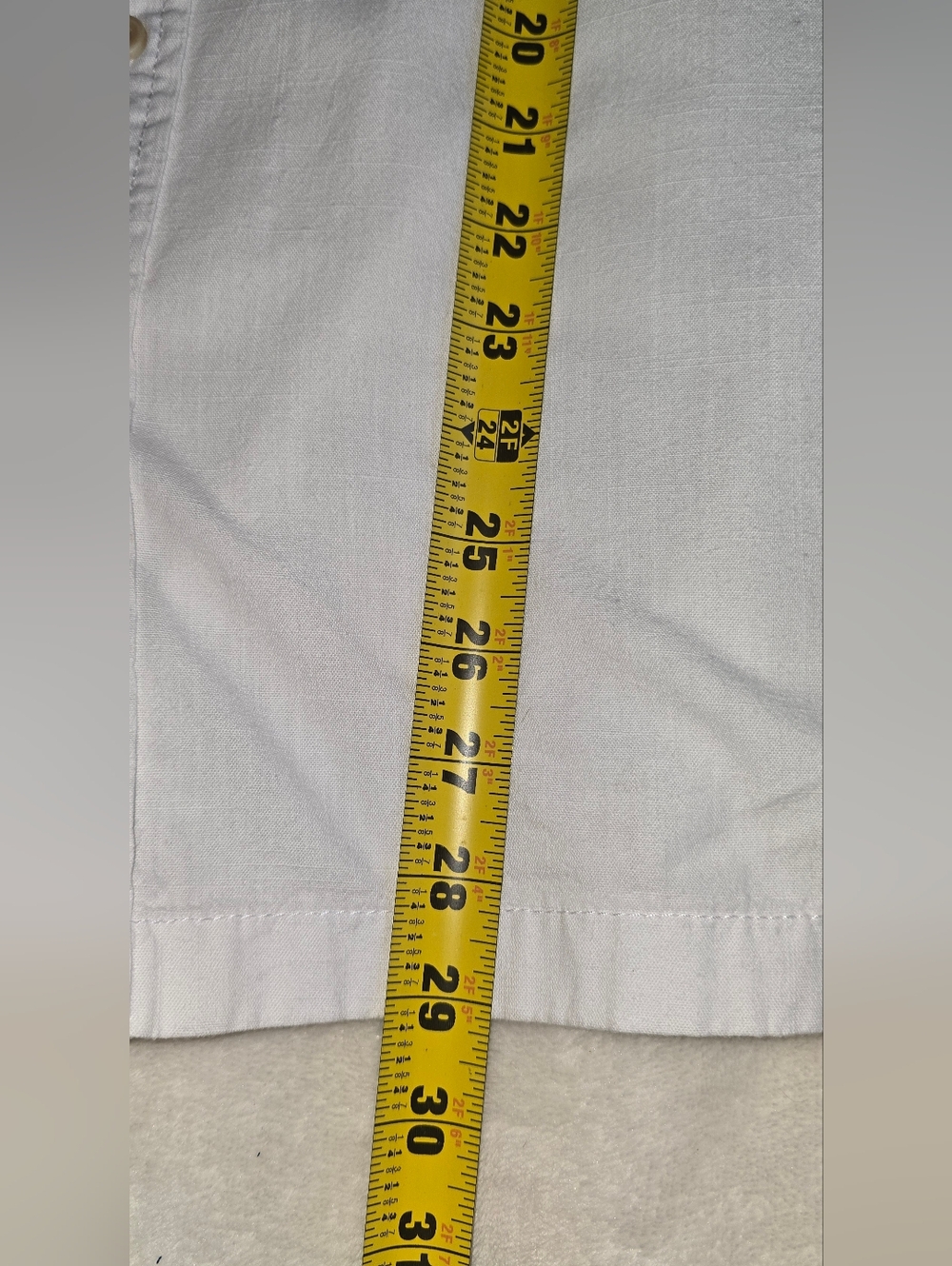 St Johns Bay 100% Cotton Short Sleeve Button Up Shirt White Two Chest Pockets L - Picture 6 of 8
